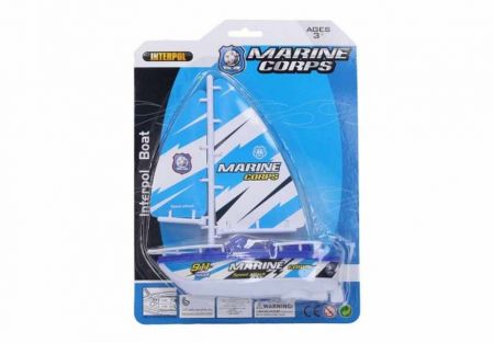 Loď do vody plast 16 x 19cm na baterie, 2 barvy