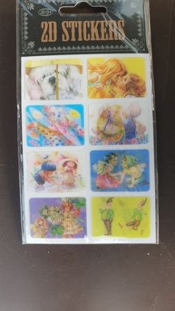 Nálepky samolepky 2D měnící děti 1 arch