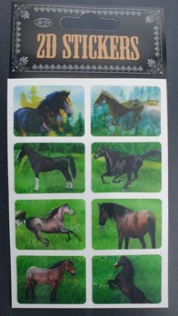 Nálepky samolepky 2D měnící koně 1 arch