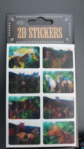 Nálepky samolepky 2D měnící koně II. 1 arch