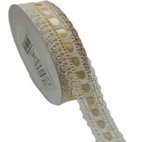 Dekorační stuha krémové 1,5cm