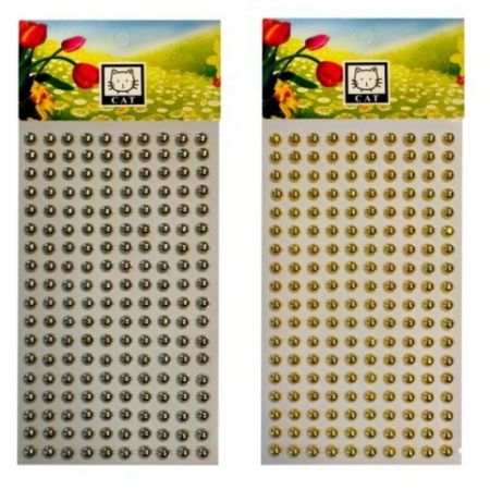 Nálepky půlkorálky 6 mm, 180 ks