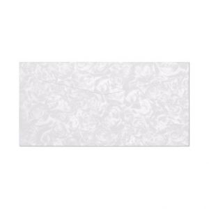 Obálka DL 11x22cm metalická bílá růže