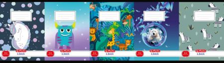 Sešit A5/10 listů, 512, animals MIX