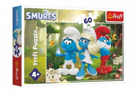 Puzzle Šmoulové - Začarovaný les 60 dílků