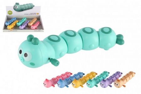 Červík/housenka vrtící plast 15cm na klíček 