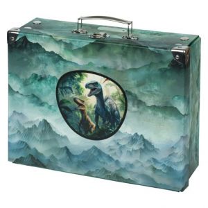 BAAGL Skládací školní kufřík Dino s kováním