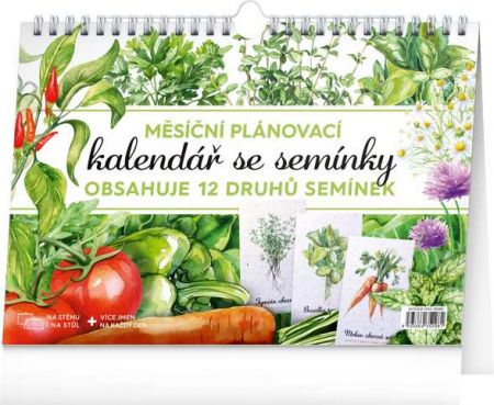Kalendář stolní plánovací se semínky 2026, 30 x 21 cm / PGS-35776
