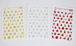 Holografické dekorační samolepky stříbrné,zlaté,červené