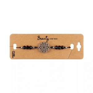 ALBI Náramek - Černá květina