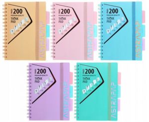 Blok se spirálou Astrapap Pastel A4 čtverečkovaný