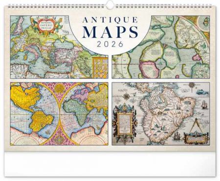 Kalendář nástěnný Staré mapy 2026, 48 x 33 cm / PGN-35510-L