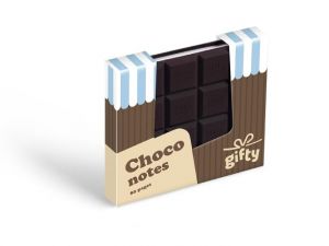 Gifty - Notes 90x90mm - čokoláda