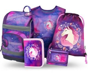 BAAGL SET 5 Zippy Plus Kůň: aktovka, penál, sáček, zástěra, peněženka GRS
