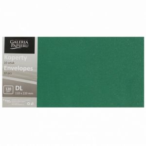 Obálka DL 11x22cm metalická zelená 120g