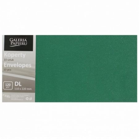 Obálka DL 11x22cm metalická zelená 120g