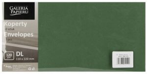 Obálka DL 11x22cm metalická zelená 120g