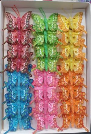 Motýl na kolíčku 5 cm – mix barev 1ks