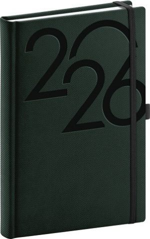 Diář denní Ajax 2026, zelený, 15 x 21 cm / PGD-DA5AJ-6720