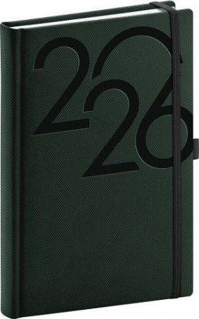 Diář denní Ajax 2026, zelený, 15 x 21 cm / PGD-DA5AJ-6720