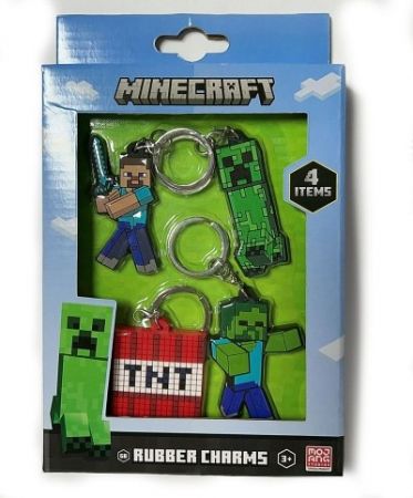Minecraft set gumových klíčenek (4ks)
