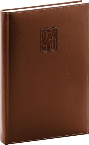 Diář denní Panama 2026, hnědý, 15 x 21 cm / PGD-DA5PA-6387