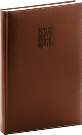 Diář denní Panama 2026, hnědý, 15 x 21 cm / PGD-DA5PA-6387