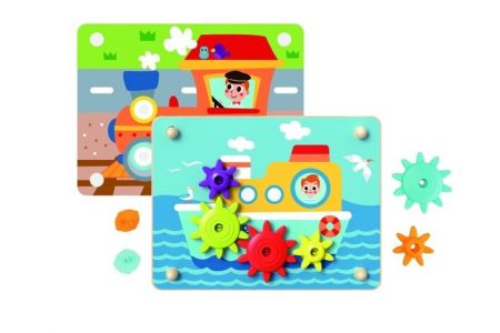 Dřevěná hra ozubená kolečka