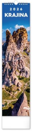 Kalendář nástěnný Krajina 2026, 12 x 48 cm / PGN-35754-L