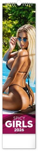 Kalendář nástěnný Spicy Girls 2026, 12 x 48 cm / PGN-35753-L