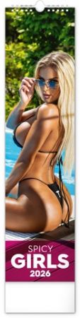 Kalendář nástěnný Spicy Girls 2026, 12 x 48 cm / PGN-35753-L
