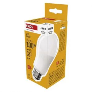EMOS LED žárovka Basic A60 / E27 / 17,8 W (100 W) / 1521 lm / neutrální bílá