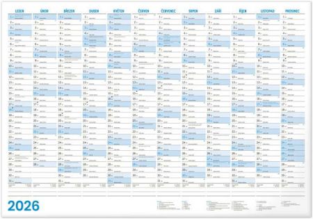 Kalendář roční 2026, A2, 59,4 x 42 cm / PGN-35767