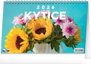 Kalendář stolní Kytice CZ/SK 2026, 23,1 x 14,5 cm / PGS-35345