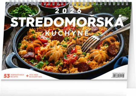 Kalendář stolní Středomořská kuchyně 2026, 23,1 x 14,5 cm / PGS-35713