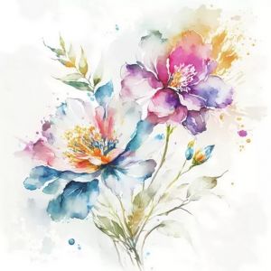 Ubrousky DAISY L (20ks) Watercolour Pastel Flowers