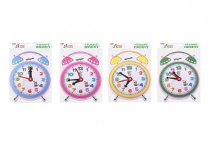 Výukové papírové hodiny 20x25cm 4 barvy v sáčku