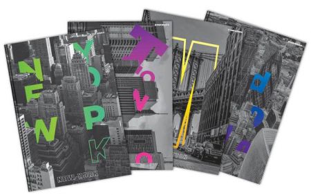 Záznamní kniha A4/96l 70g TOP City čtv. /5/ měkká obálka