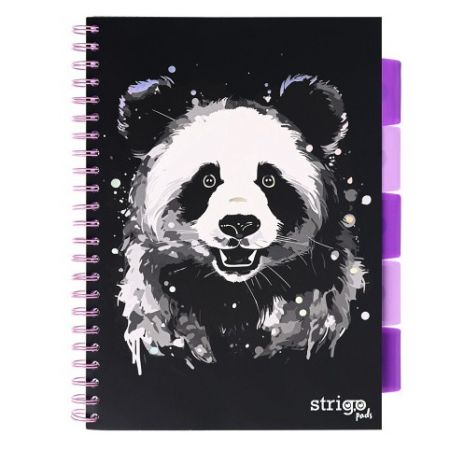 Blok A4/100l 80g PANDA s boční spirálou s rozřaďovačem