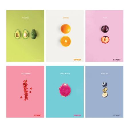 Sešit A5 54 listů Fresh Fruit čtverečkovaný