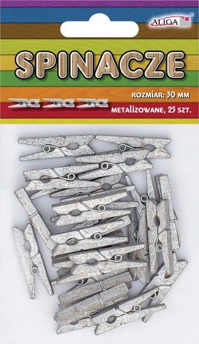 ALIGA količky SPIN-0615 30mm SILVER 25ks