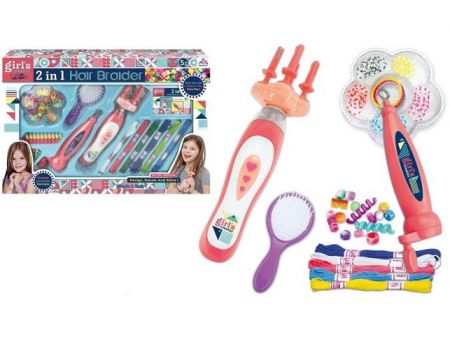 Souprava korálků k zaplétání do vlasů, na baterie, 60 x 49 cm