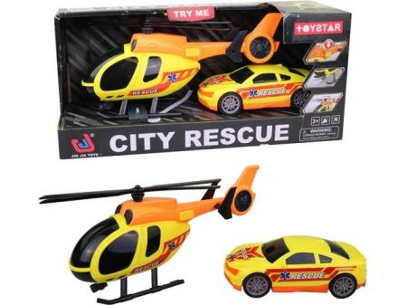 Vrtulník s autem ambulance, 20,8 x 7,5 x 12,5 cm