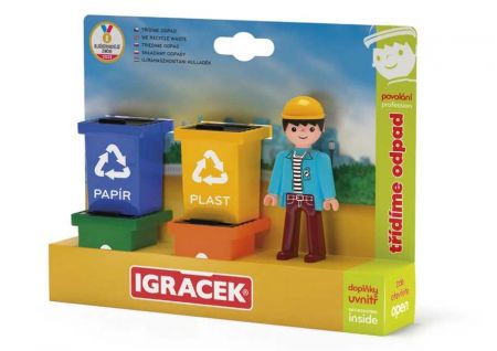 EFKO Igráček Trio Třídíme odpad - figurka s popelnicemi