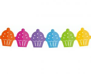 GD Girlanda papírová Cupcakes 360cm