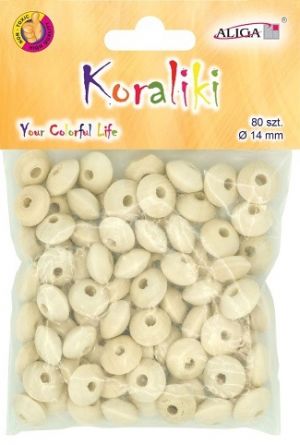 ALIGA korálky PJ-0782 14mm 80ks ploché