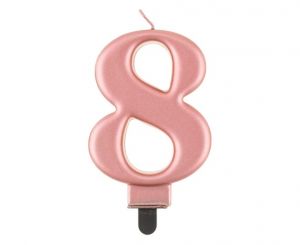 GD Svíčky dortové ROSEGOLD 8 BC MET