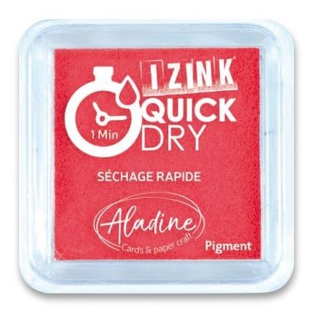 Razítkovací polštářek Aladine Izink Quick Dry - červená