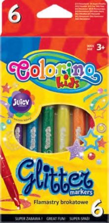 Colorino fixy brokát 6 barev (Popisovače glitrové Colorino 6 ks)