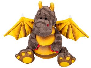 Drak plyšový 30cm hnědý sedící 0m+ v sáčku